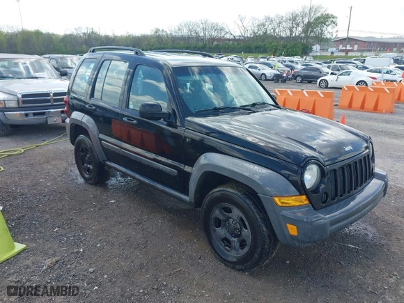 2007 Jeep Liberty Sport with VIN 1J4GK48K07W540889, listed as a IAAI auction lot 42016886 with 220,068 mi miles. Bid and sale history available at carsss.com. Image 1.
