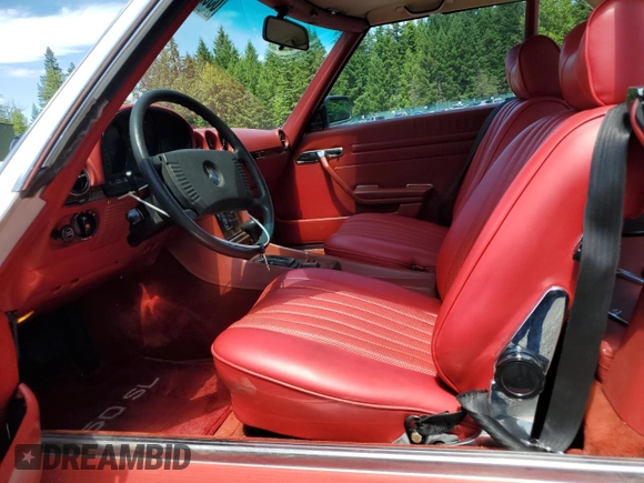 1979 Mercedes-Benz SL with VIN 10704412052681, listed as a Copart auction lot 63620445 with 192,849 mi miles and Clean title. Bid and sale history available at DreamBid. Image 7.