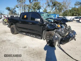 2024 Chevrolet Silverado 1500 Custom with VIN 3GCPDBEK9RG265615, listed as a Copart auction lot 45648535 with Not Provided miles and Salvage Title. Bid and sale history available at DreamBid. Image 4.