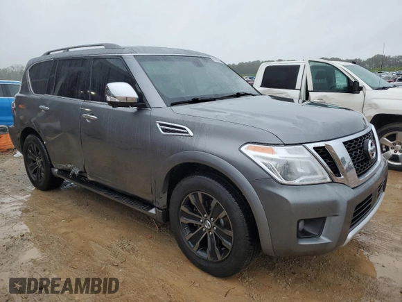 2017 Nissan Armada SL with VIN JN8AY2ND0H9002234, listed as a Copart auction lot 81496094 with 133,976 mi miles and Salvage Title. Bid and sale history available at carsss.com. Image 4.