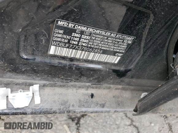 2007 Mercedes-Benz E 63 AMG with VIN WDBUF77X37B062856, listed as a Copart auction lot 41478925 with 110,431 mi miles and Salvage Title. Bid and sale history available at carsss.com. Image 14.