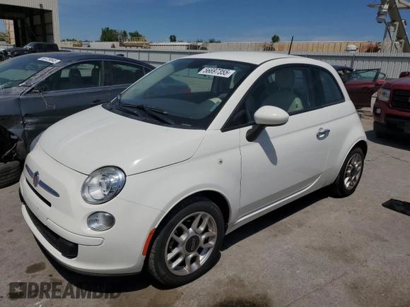 2015 FIAT 500 Pop with VIN 3C3CFFAR1FT501474, listed as a Copart auction lot 56697355 with 123,015 mi miles and Salvage title. Bid and sale history available at DreamBid. Image 1.