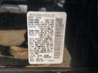 2010 Nissan Murano SL with VIN JN8AZ1MW2AW103793, listed as a Copart auction lot 54188244 with 125,518 mi miles and Salvage Title. Bid and sale history available at carsss.com. Image 12.