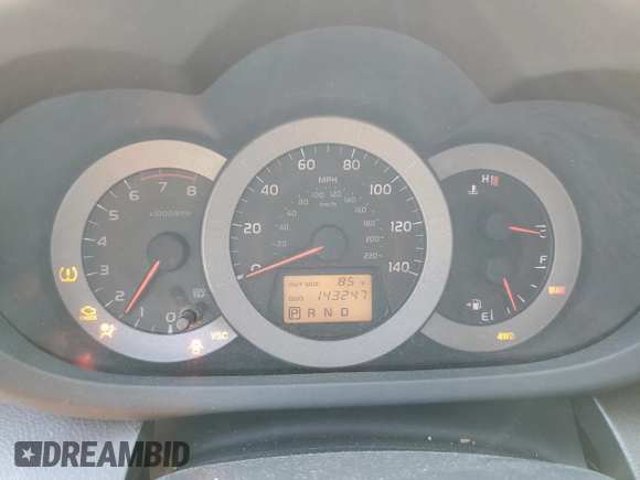 2008 Toyota RAV4 Sport with VIN JTMBD32VX86085915, listed as a Copart auction lot 60322185 with 143,247 mi miles and Clean title. Bid and sale history available at DreamBid. Image 9.