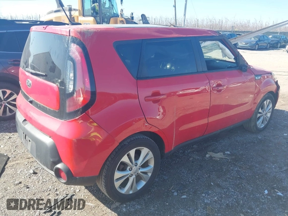 2014 Kia Soul + with VIN KNDJP3A57E7738520, listed as a IAAI auction lot 41761602 with 91,138 mi miles. Bid and sale history available at carsss.com. Image 4.
