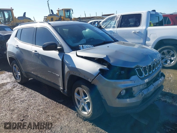 2023 Jeep Compass Latitude with VIN 3C4NJDBN5PT540587, listed as a IAAI auction lot 41214077 with 35,887 mi miles and . Bid and sale history available at DreamBid. Image 1.