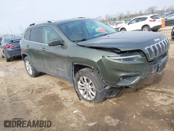 2019 Jeep Cherokee Latitude with VIN 1C4PJMCB7KD283699, listed as a IAAI auction lot 41548866 with 95,723 mi miles. Bid and sale history available at carsss.com. Image 1.