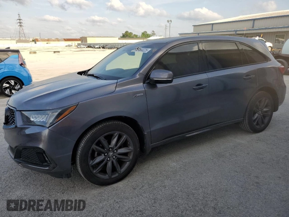 2019 Acura MDX Technology with VIN 5J8YD4H09KL000052, listed as a Copart auction lot 51593225 with 64,457 mi miles and Salvage title. Bid and sale history available at DreamBid. Image 1.