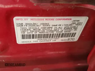 2003 Mitsubishi Lancer ES with VIN JA3AJ26E33U079997, listed as a Copart auction lot 47810695 with 182,849 mi miles and Salvage Title. Bid and sale history available at carsss.com. Image 12.