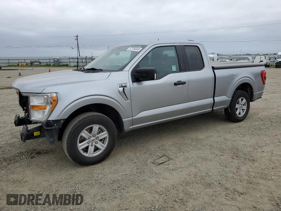 2021 Ford F-150 XL with VIN 1FTEX1CB2MKE77401, listed as a Copart auction lot 52754445 with 87,029 mi miles and Salvage title. Bid and sale history available at DreamBid. Image 1.
