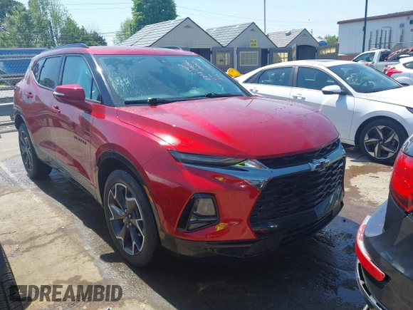 2022 Chevrolet Blazer RS z VIN 3GNKBERS7NS158265, wystawiony jako IAAI lot #42033744 z przebiegiem 60 893 mil mil oraz . Historia ofert i sprzedaży dostępna na DreamBid. Obrazek 1.