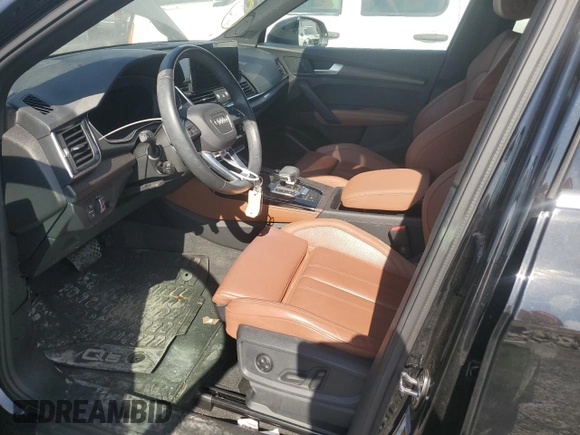 2021 Audi Q5 Premium Plus with VIN WA1BAAFY8M2082461, listed as a Copart auction lot 46950415 with Not provided miles and Salvage title. Bid and sale history available at DreamBid. Image 7.