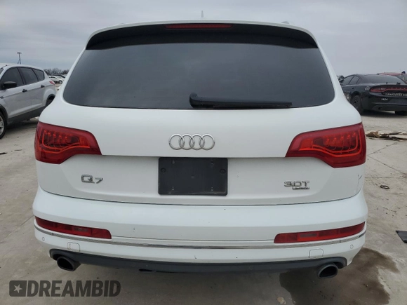 2015 Audi Q7 3.0T Premium with VIN WA1CGAFE8FD017755, listed as a Copart auction lot 45472515 with 0 mi miles and Salvage Title. Bid and sale history available at carsss.com. Image 6.