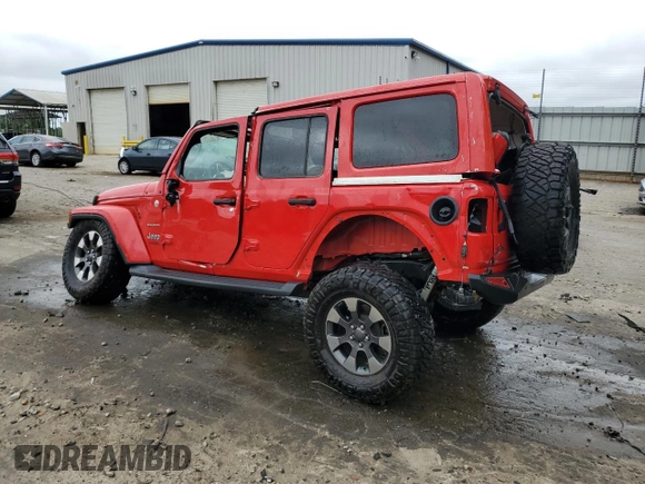 2018 Jeep Wrangler Unlimited Sahara with VIN 1C4HJXEG9JW146717, listed as a Copart auction lot 55062845 with 148,844 mi miles and Salvage title. Bid and sale history available at DreamBid. Image 2.
