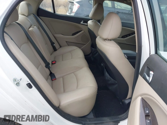 2015 Kia Optima EX with VIN 5XXGN4A73FG438313, listed as a IAAI auction lot 41699954 with 76,584 mi miles. Bid and sale history available at carsss.com. Image 8.