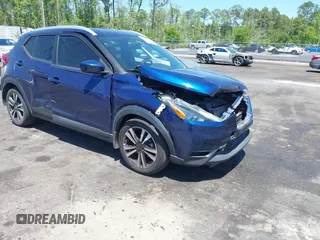 2018 Nissan Kicks S with VIN 3N1CP5CU6JL538911, listed as a IAAI auction lot 42160130 with 84,898 mi miles and . Bid and sale history available at DreamBid. Image 1.
