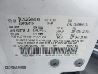 2007 Jeep Liberty Sport with VIN 1J4GL48K57W561086, listed as a IAAI auction lot 42094277 with 172,867 mi miles. Bid and sale history available at carsss.com. Image 9.