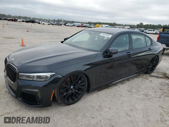 2022 BMW 7 Series 750i xDrive with VIN WBA7U2C08NCJ21887, listed as a Copart auction lot 86499504 with Not provided miles and Non repairable. Bid and sale history available at DreamBid. Image 1.