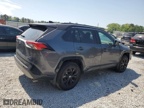 2024 Toyota RAV4 Hybrid XSE with VIN 2T3E6RFV7RW051046, listed as a Copart auction lot 53776205 with 21,589 mi miles and Salvage Title. Bid and sale history available at DreamBid. Image 3.