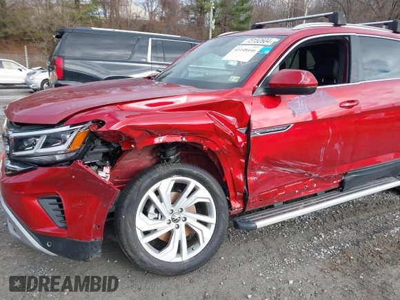 2021 Volkswagen Atlas SEL with VIN 1V2BE2CA7MC209782, listed as a IAAI auction lot 41148446 with 38,099 mi miles and . Bid and sale history available at DreamBid. Image 6.