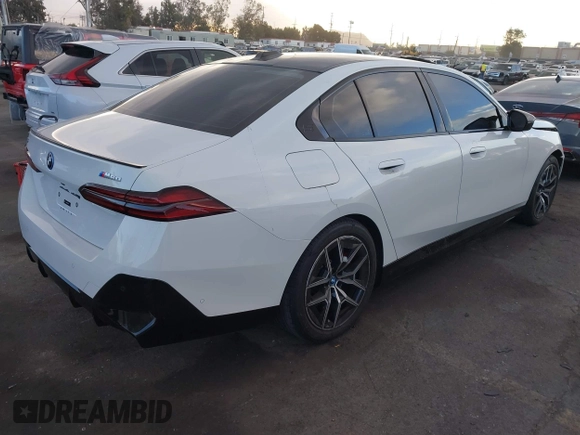 2024 BMW i5 M60 with VIN WBY43FK05RCR89416, listed as a IAAI auction lot 41263506 with 5,062 mi miles and . Bid and sale history available at DreamBid. Image 4.
