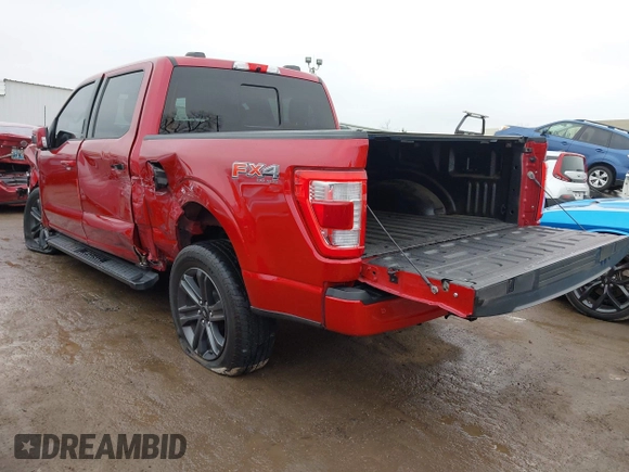 2023 Ford F-150 XL with VIN 1FTFW1E83PFA42070, listed as a IAAI auction lot 41520844 with 25,884 mi miles. Bid and sale history available at carsss.com. Image 3.