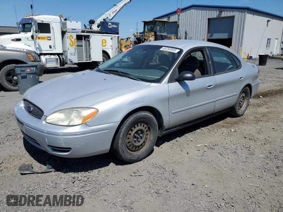 2005 Ford Taurus SE with VIN 1FAFP53U25A303516, listed as a Copart auction lot 63250505 with 203,463 mi miles and Salvage title. Bid and sale history available at DreamBid. Image 1.