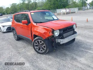 2017 Jeep Renegade Latitude z VIN ZACCJABB9HPG37652, wystawiony jako IAAI lot #42202859 z przebiegiem 98 629 mil mil oraz . Historia ofert i sprzedaży dostępna na DreamBid. Obrazek 1.
