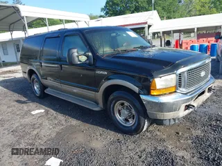 2000 Ford Excursion Limited z VIN 1FMNU42F6YEE35943, wystawiony jako IAAI lot #42165880 z przebiegiem 189 498 mil mil oraz . Historia ofert i sprzedaży dostępna na DreamBid. Obrazek 1.