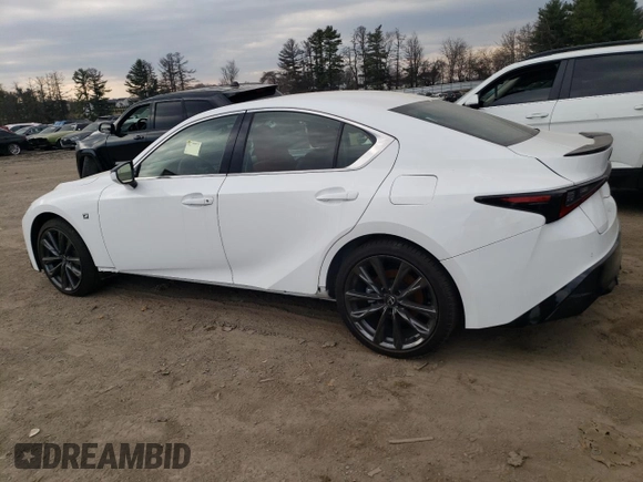 2023 Lexus IS with VIN JTHGZ1E20P5031121, listed as a Copart auction lot 50130225 with 7,685 mi miles and Salvage Title. Bid and sale history available at carsss.com. Image 2.