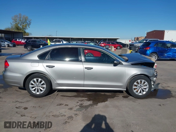 2012 Volkswagen Passat S w/Appearance with VIN 1VWAP7A34CC014601, listed as a IAAI auction lot 41199556 with 139,815 mi miles. Bid and sale history available at carsss.com. Image 14.