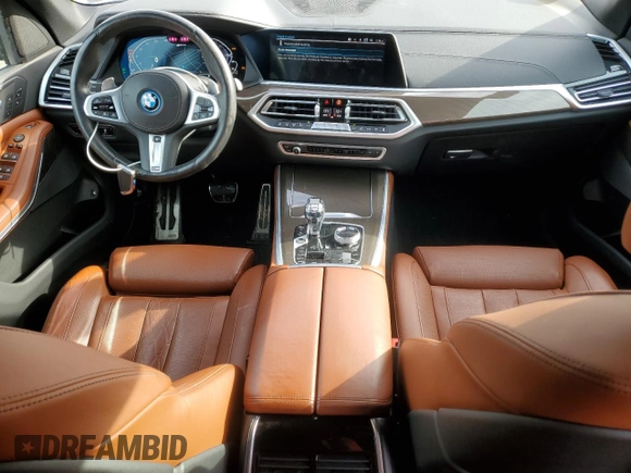 2022 BMW X5 xDrive45e with VIN 5UXTA6C0XN9M02912, listed as a Copart auction lot 45491845 with 14,586 mi miles and Salvage Title. Bid and sale history available at DreamBid. Image 8.