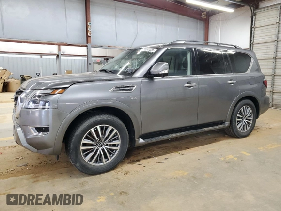 2022 Nissan Armada SL with VIN JN8AY2BD0N9676139, listed as a Copart auction lot 88041085 with 19,447 mi miles and Salvage Title. Bid and sale history available at carsss.com. Image 1.