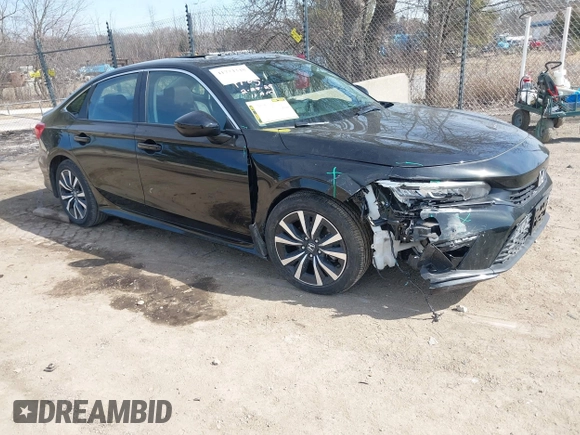 2024 Honda Civic Sedan EX with VIN 2HGFE1F76RH333674, listed as a IAAI auction lot 41774348 with 5,380 mi miles. Bid and sale history available at carsss.com. Image 1.