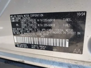 2024 Toyota bZ4X XLE z VIN JTMABACA3RA087070, wystawiony jako IAAI lot #42135035 z przebiegiem 17 498 mil mil oraz . Historia ofert i sprzedaży dostępna na DreamBid. Obrazek 9.