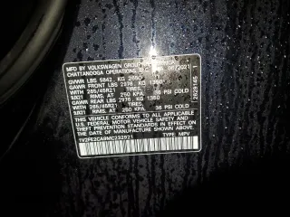 2021 Volkswagen Atlas SEL Premium R-Line with VIN 1V2FE2CA9MC232921, listed as a Copart auction lot 83993304 with 48,077 mi miles and Salvage title. Bid and sale history available at DreamBid. Image 15.