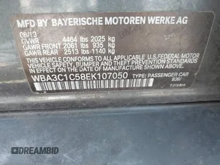 2014 BMW 3 Series 328i z VIN WBA3C1C58EK107050, wystawiony jako IAAI lot #42141433 z przebiegiem Nie podano mil oraz . Historia ofert i sprzedaży dostępna na DreamBid. Obrazek 9.