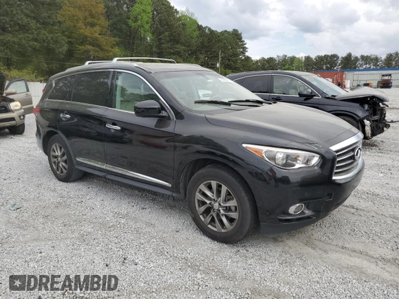 2013 Infiniti JX35 with VIN 5N1AL0MM3DC348710, listed as a Copart auction lot 51893205 with 161,003 mi miles and Clean Title. Bid and sale history available at carsss.com. Image 4.