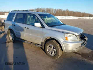 2005 Honda Pilot EX-L z VIN 2HKYF18705H524588, wystawiony jako IAAI lot #41445676 z przebiegiem 123 572 mil mil oraz . Historia ofert i sprzedaży dostępna na DreamBid. Obrazek 1.