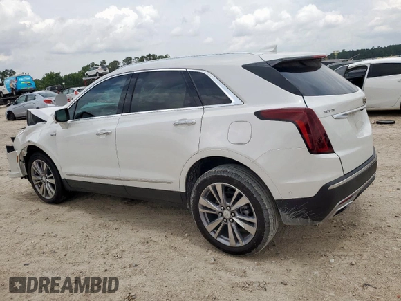 2024 Cadillac XT5 FWD Premium Luxury with VIN 1GYKNCRS9RZ706158, listed as a Copart auction lot 60455055 with 7,999 mi miles and Salvage title. Bid and sale history available at DreamBid. Image 2.