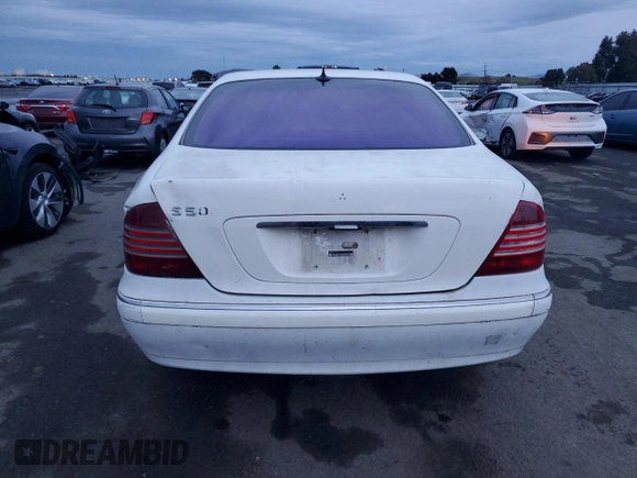 2003 Mercedes-Benz S-Class 5.0L with VIN WDBNG75J53A351091, listed as a Copart auction lot 85154434 with 261,558 mi miles and Salvage Title. Bid and sale history available at carsss.com. Image 6.