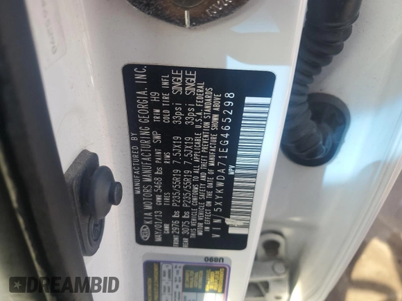 2014 Kia Sorento SX with VIN 5XYKWDA71EG465298, listed as a Copart auction lot 48633095 with 169,257 mi miles and Non Repairable. Bid and sale history available at carsss.com. Image 13.