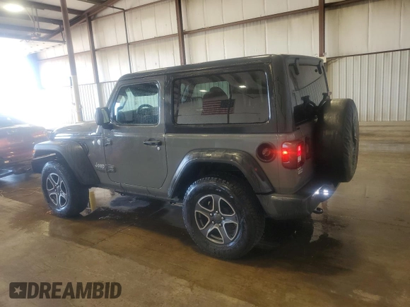 2021 Jeep Wrangler Sport S with VIN 1C4HJXAG7MW649964, listed as a Copart auction lot 59002685 with 106,065 mi miles and Salvage title. Bid and sale history available at DreamBid. Image 2.