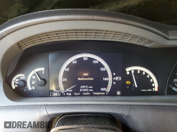 2008 Mercedes-Benz CL-Class V8 with VIN WDDEJ71X28A017420, listed as a Copart auction lot 76938484 with 81,523 mi miles and Salvage Title. Bid and sale history available at carsss.com. Image 9.