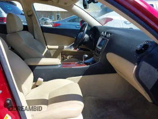 2007 Lexus IS with VIN JTHBK262375027213, listed as a IAAI auction lot 42049349 with 247,534 mi miles. Bid and sale history available at carsss.com. Image 5.
