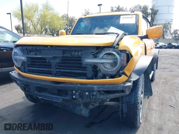 2021 Ford Bronco with VIN 1FMEE5BPXMLA93172, listed as a IAAI auction lot 42109487 with Not Provided miles and . Bid and sale history available at DreamBid. Image 6.