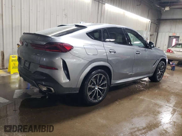 2025 BMW X6 xDrive40i with VIN 5UX33EX05S9X17286, listed as a Copart auction lot 52207275 with 24,547 mi miles and Clean Title. Bid and sale history available at carsss.com. Image 3.