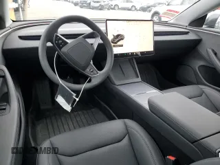 2025 Tesla Model 3 Long Range with VIN 5YJ3E1EA7SF969403, listed as a Copart auction lot 55348185 with 2,613 mi miles and Salvage title. Bid and sale history available at DreamBid. Image 8.