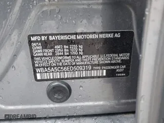 2014 BMW 5 Series 528i with VIN WBA5A5C56ED509319, listed as a IAAI auction lot 41169536 with 91,364 mi miles. Bid and sale history available at carsss.com. Image 9.