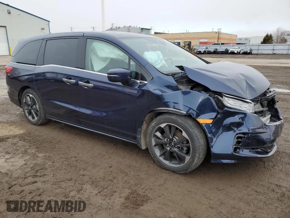 2022 Honda Odyssey Touring with VIN 5FNRL6H82NB502819, listed as a Copart auction lot 50326855 with 75,742 mi miles and Salvage title. Bid and sale history available at DreamBid. Image 4.